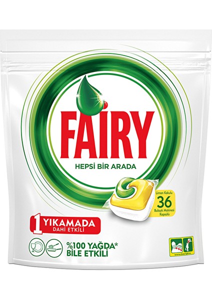 4 Adet Fairy 36 Lı Bulaşık Makinası Tableti Hepsi Bir Arada