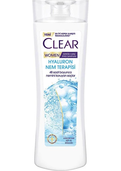 2 Adet Clear Women Şampuan Hyaluron Nemlendirici Terapi 350 ml fiyatları