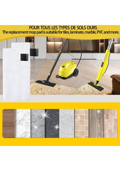 Karcher Sc2 Sc3 Sc4 Sc5 Easyfix Buharlı Temizlik Makinesi Yedek Mop,el ve Zemin Aparat Seti-2 Parça