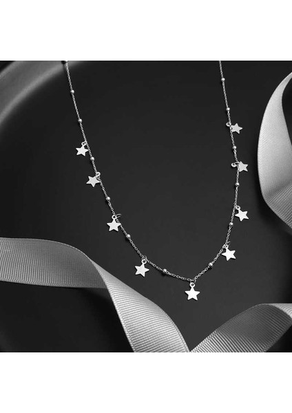 Gümüş Yıldızlı Dorika Kadın Kolye fiyatları