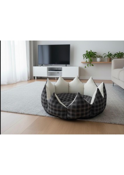 Lüx Konfor Taç Yatak - Kedi Köpek Yatak- Kendinden Minderli -Yıkanabilir modelleri