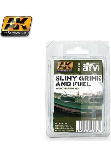 Ak 063 3X35 Ml. Yosun ve Yakıt Efekti, Enamel Model Boyası Seti