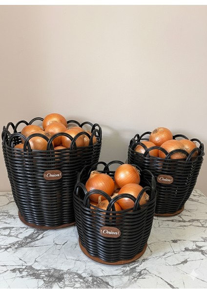 Raddancore Üçlü Soğanlık Seti/soğan Sepeti
