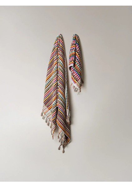 Polka Dot 2'li Multi Color Havlu Seti