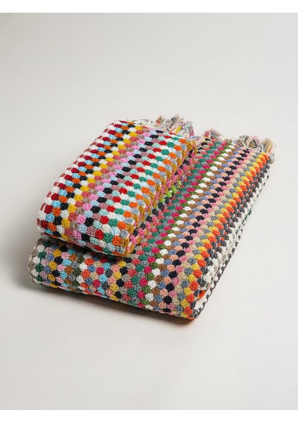 Polka Dot 2'li Multi Color Havlu Seti modelleri