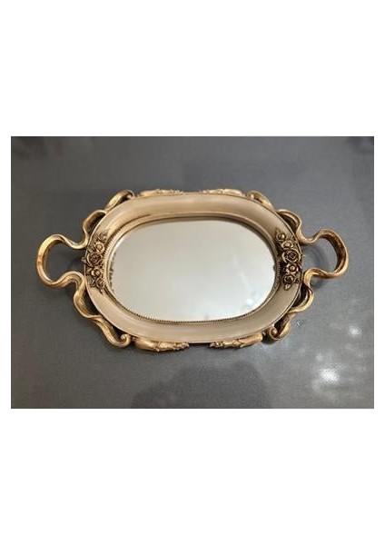 Tepsi , Özel Tasarım El Yapımı Kahve Tepsi 30CM Bej Rengi fiyatları