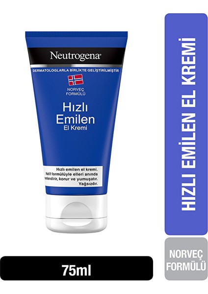 4 Adet Neutrogena El Kremi Hızlı Emilen 75 ml