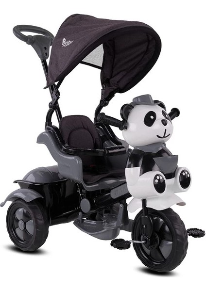 Bfs Babyhope 127A Little Panda 3 Tekerli Kontrollü Bisiklet (Pedli) Gri