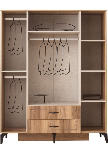Hanz 4 Kapılı Gardırop modelleri