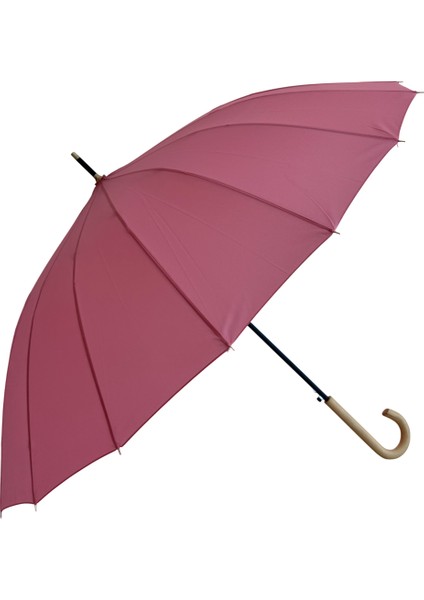 Şeker Pembe 1. Sınıf Kalite Baston Tip Rüzgar Korumalı Metal 16 Telli Siyah Gövde fiyatları