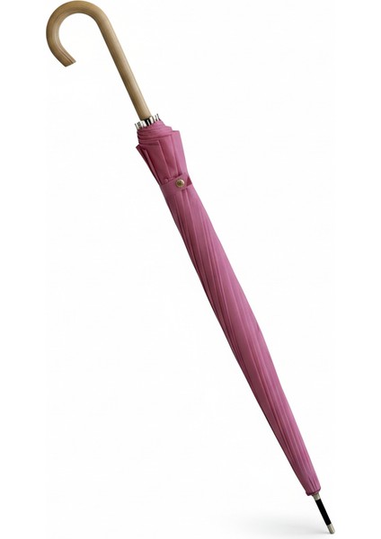 Şeker Pembe 1. Sınıf Kalite Baston Tip Rüzgar Korumalı Metal 16 Telli Siyah Gövde modelleri