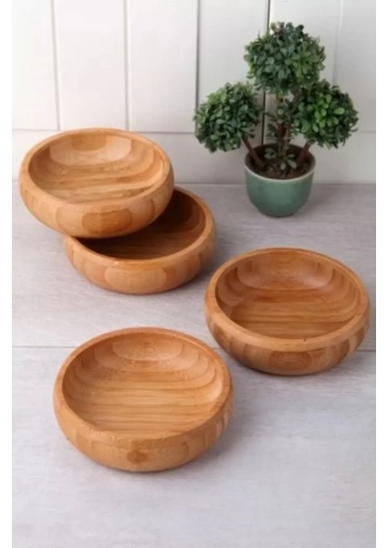Yuvarlak 4'lü Ahşap Çerezlik ROYALEKS-CRZ1010