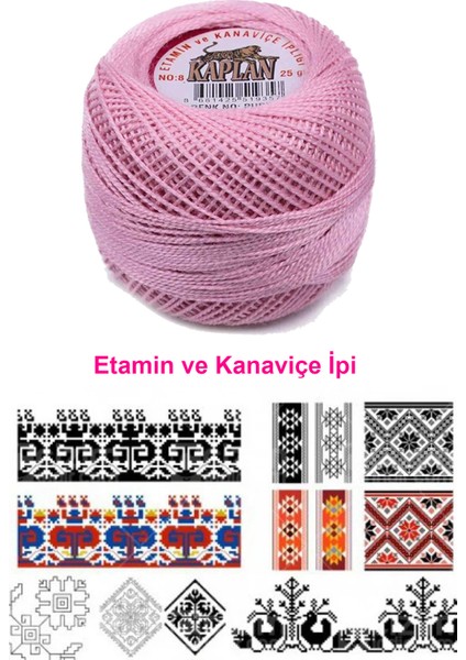 Kaplan Etamin ve Kanaviçe Ipi 8 No Kod/renk: Pudra - Royaleks fiyatları