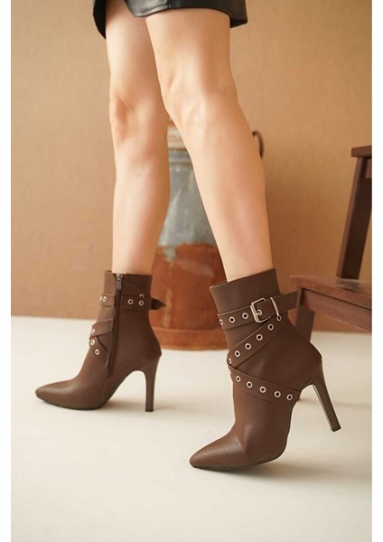 Atye Premium Taba Ince Topuklu Fermuarlı Bot fırsatları