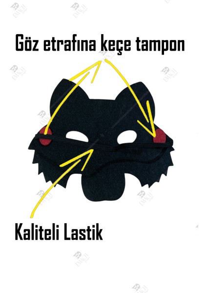 Kurt Temalı Kaliteli Keçe Hayvan Figürlü Maske modelleri