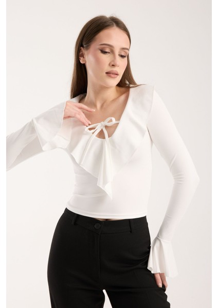 Kadın Volanlı Bluz
