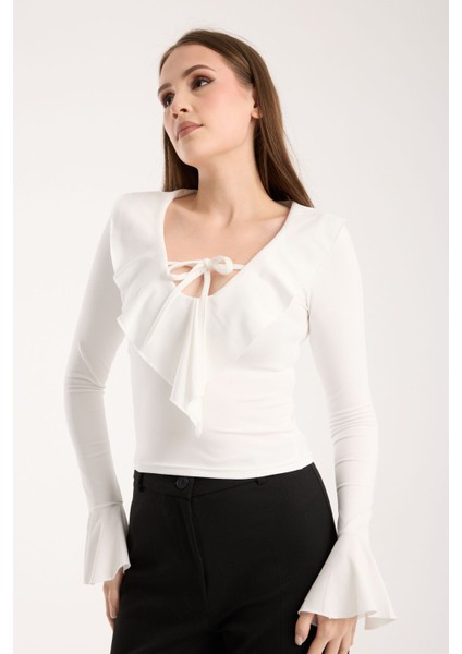 Kadın Volanlı Bluz