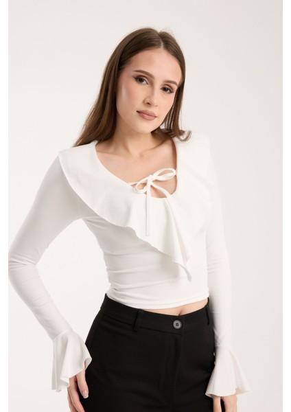 Kadın Volanlı Bluz