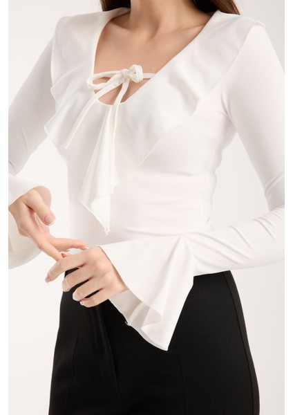 Kadın Volanlı Bluz