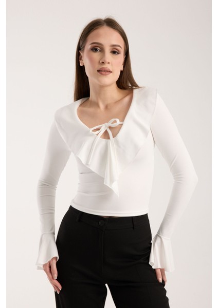 Kadın Volanlı Bluz