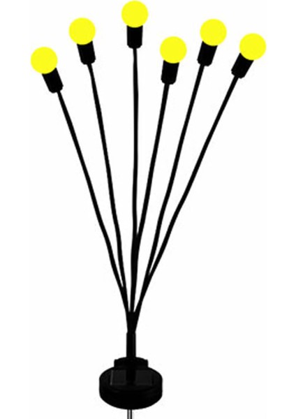 2'li Bahçe Çiti 6'lı Renkli Güneş Enerjili LED Lamba ROYALEKS-1085