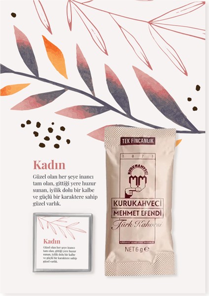 Kadınlar Günü Kahve Çikolata Hediye Kartı