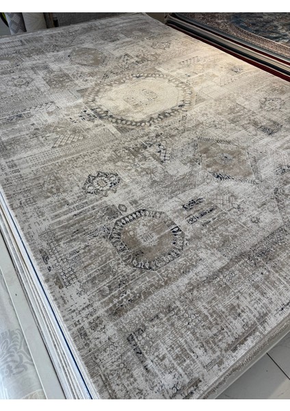 Roma 1129 Gri Premium Vintage Göbekli Desen Avangard Akrilik Salon Halısı Üst Kalite fiyatları