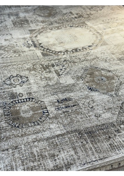 Roma 1129 Gri Premium Vintage Göbekli Desen Avangard Akrilik Salon Halısı Üst Kalite fırsatları