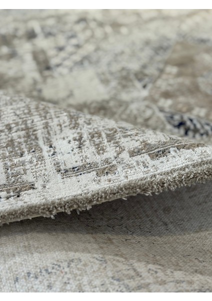 Roma 1129 Gri Premium Vintage Göbekli Desen Avangard Akrilik Salon Halısı Üst Kalite