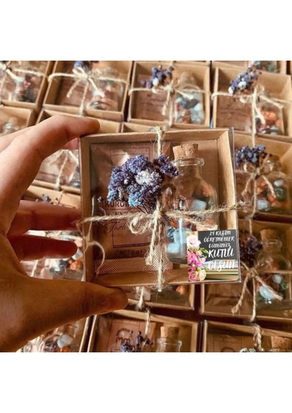 4 Adet Öğretmenler Günü Hediyesi -Türk Kahvesi, Çakıl Taşı Drajeli, Tasarım Paketli4