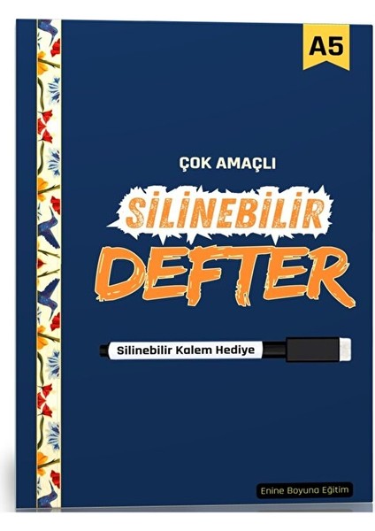 Yaz-Sil Defter-A5 (Kalem Hediyeli)