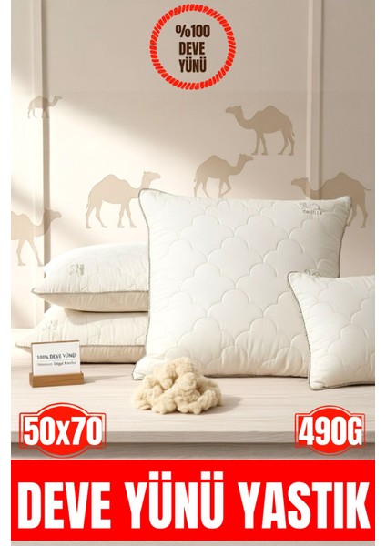 %100 Deve Yünü Ultra Premıum Yastık