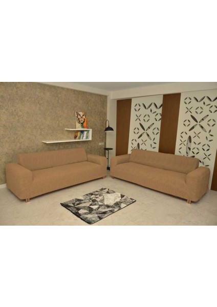 Koltuk Örtüsü 3 Kişilik Jakar Likralı Giydirmeli Koyu Kahve fiyatları