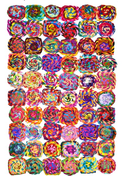 Home D11 Bolero Örgü Halı - Renkli - 120X180 cm