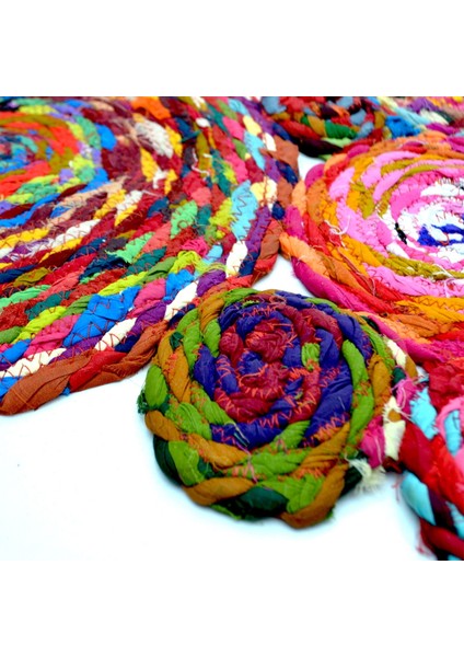 Home Y13 Bolero Örgü Halı - Renkli - 120X120 cm modelleri