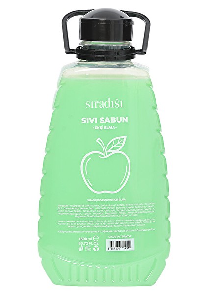 3 Adet Sıradışı Sıvı Sabun Elma 1500 ml