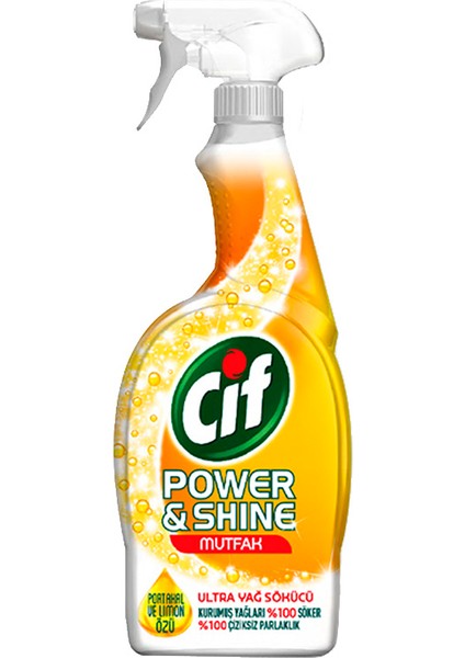 4 Adet Cif Power Shine Yüzey Temizleyici Sprey 750 ml Mutfak fiyatları