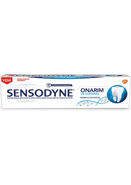 3 Adet Sensodyne Diş Macunu 75ML Onarım ve Koruma