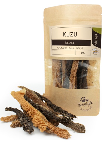 Kurutulmuş Kuzu Işkembe - %100 Doğal, Katkısız, Koruyucusuz Ödül Maması - 60 Gr.