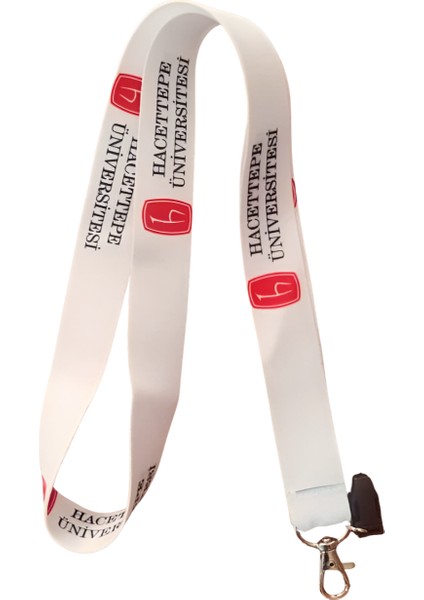 Beyaz Siyah Hacettepe Üniversitesi Boyun Askı Ipi ve Telefon Askısı + Kartlık