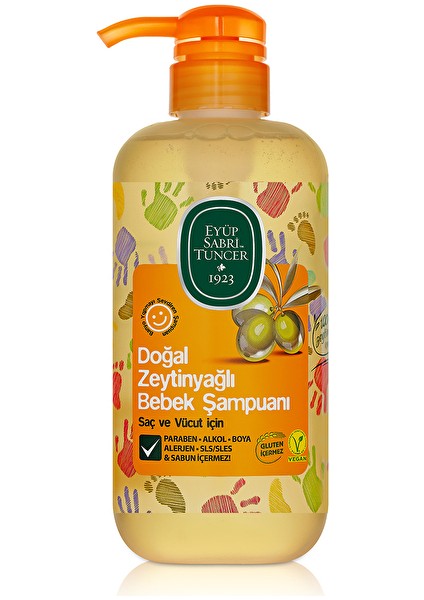 3 Adet Eyüp Sabri Tuncer Bebek Şampuanı Zeytinyağlı 600 ml