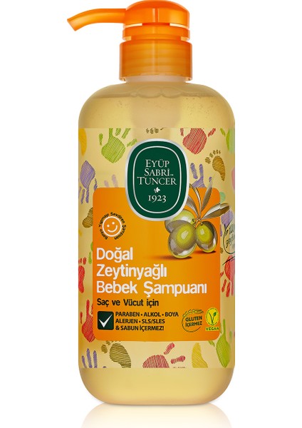 3 Adet Eyüp Sabri Tuncer Bebek Şampuanı Zeytinyağlı 600 ml fiyatları