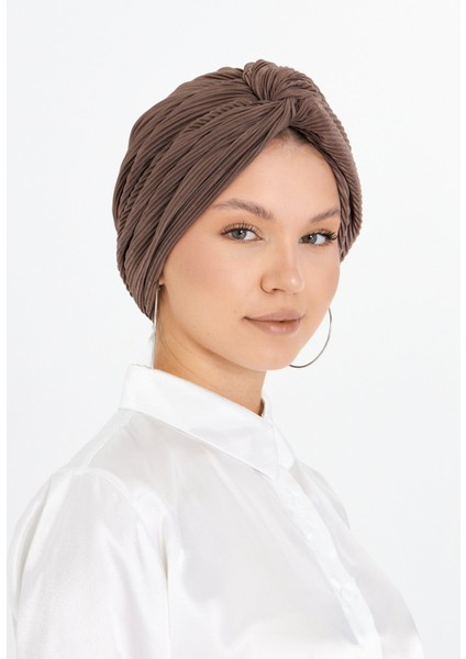 Vizon Çapraz Büzgülü Tesettür Bone Fukuro Piliseli 2512_10