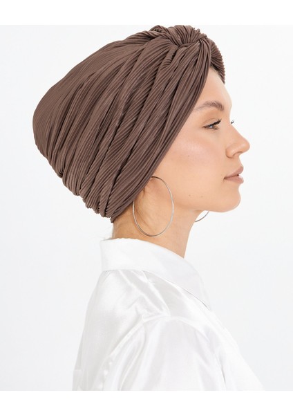 Vizon Çapraz Büzgülü Tesettür Bone Fukuro Piliseli 2512_10 modelleri