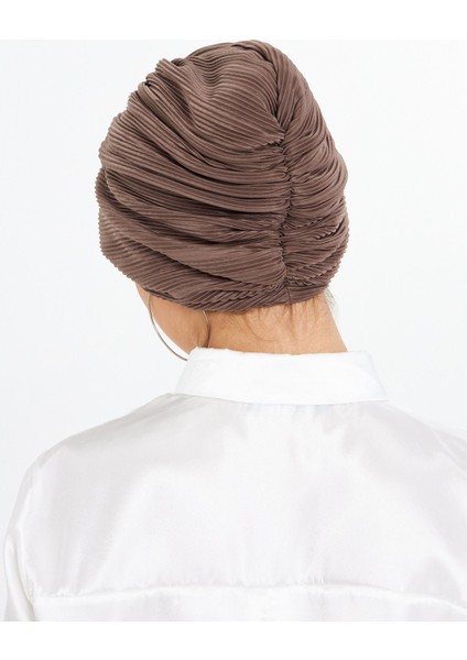 Vizon Çapraz Büzgülü Tesettür Bone Fukuro Piliseli 2512_10