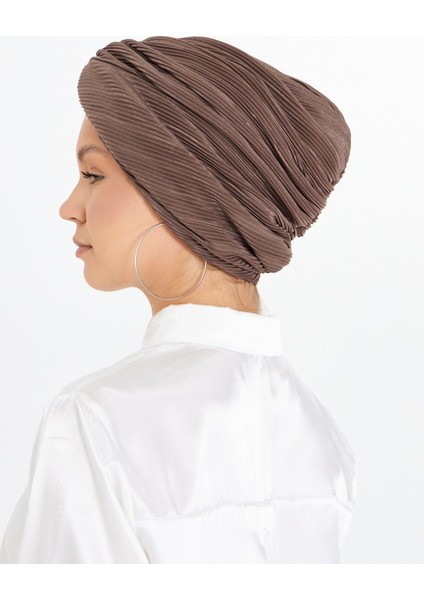 Vizon Çapraz Büzgülü Tesettür Bone Fukuro Piliseli 2512_10