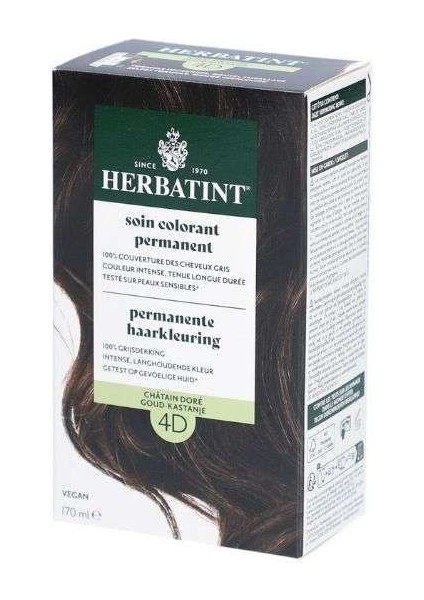 Soin Colorant Permanent 4d Chatain Dore 170ML