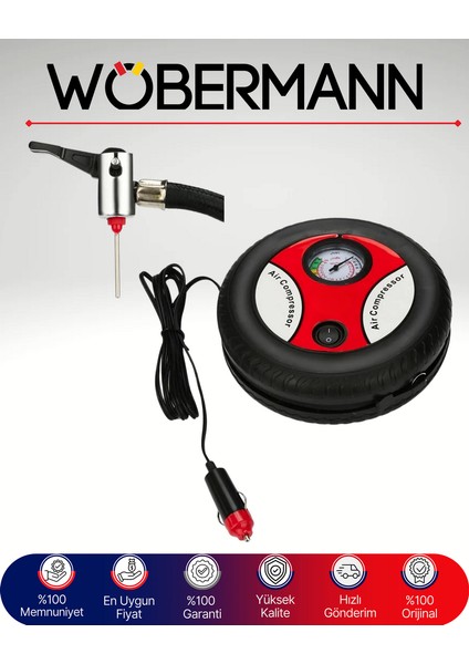 12V Çift Silindirli Otomatik Hava Kompresörü Pompa | 260 Psı Taşınabilir Araç Lastik Şişirici