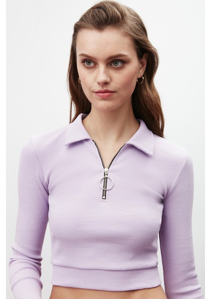 Rebeca Crop Mor Bluz modelleri