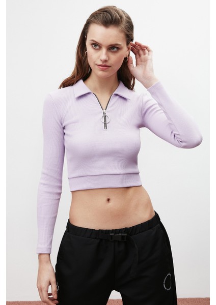 Rebeca Crop Mor Bluz fırsatları